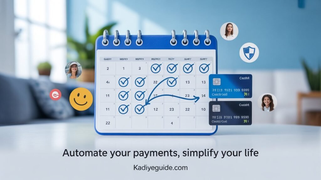  mobile phone mockup showing credit score improvement notifications