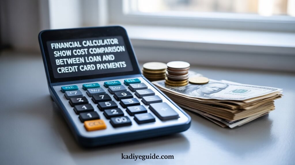 Cost calculator personal loan vs credit card