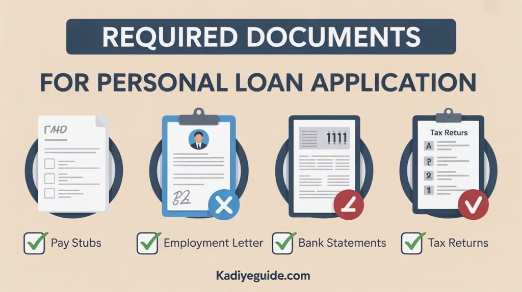 Required documents for personal loan application