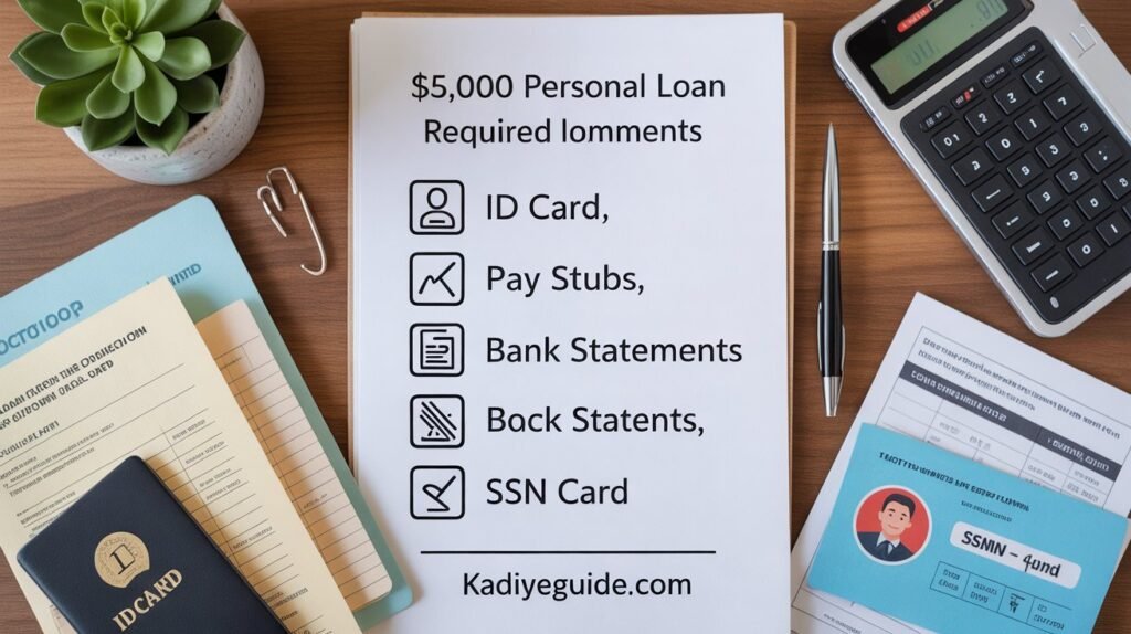 $5,000 personal loan required documents